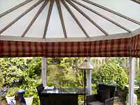 Matching blinds for a conservatory.